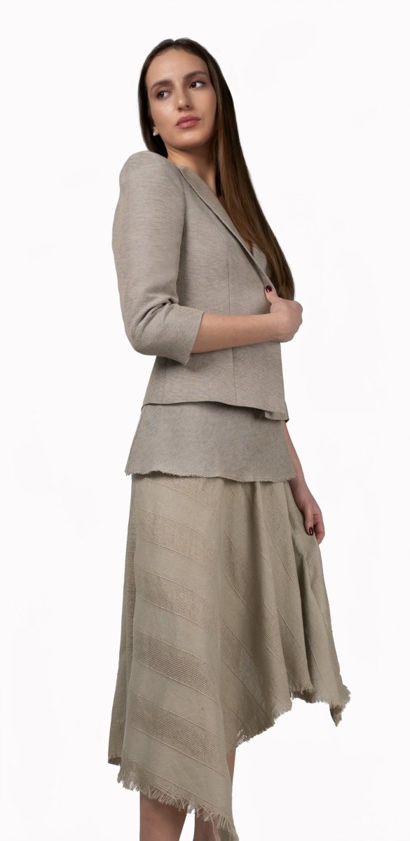 Blazer Hombreras Beige - Adriana Cobo