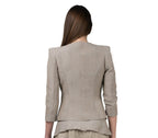 Blazer Hombreras Beige - Adriana Cobo