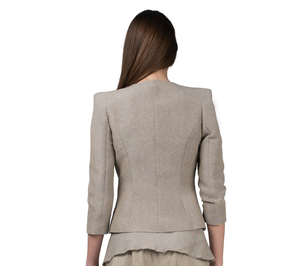 Blazer Hombreras Beige - Adriana Cobo