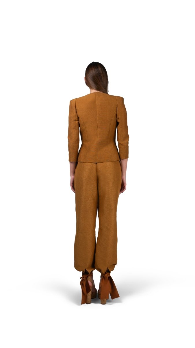 Blazer Hombreras Beige - Adriana Cobo