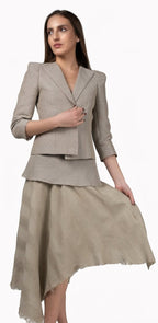 Blazer Hombreras Beige - Adriana Cobo