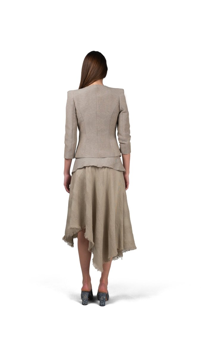 Blazer Hombreras Beige - Adriana Cobo
