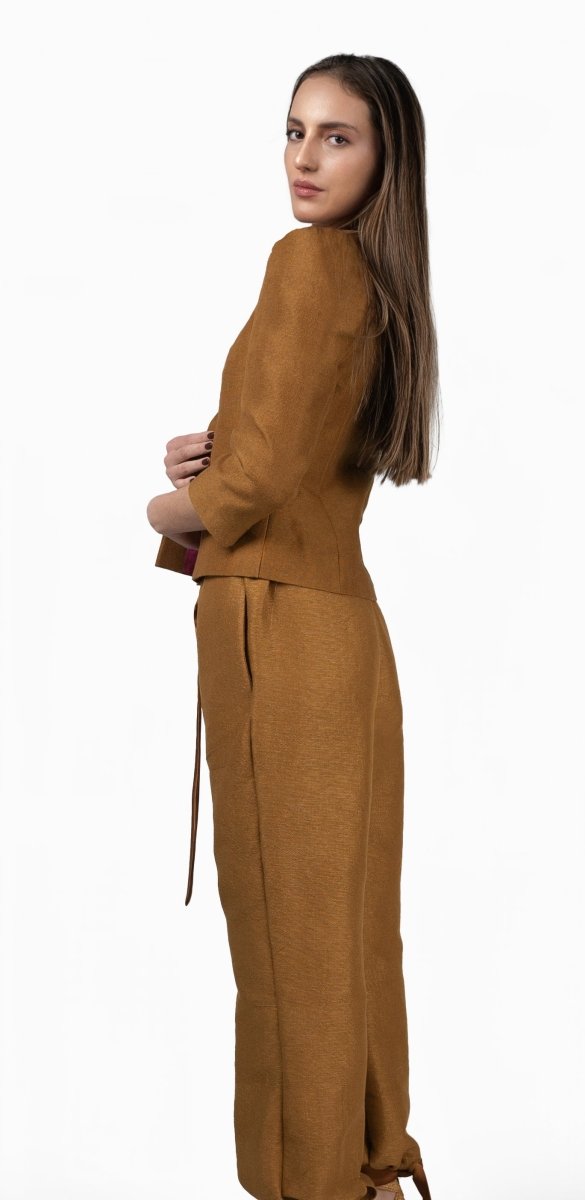 Blazer Hombreras Beige - Adriana Cobo