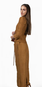 Blazer Hombreras Beige - Adriana Cobo
