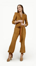 Blazer Hombreras Beige - Adriana Cobo
