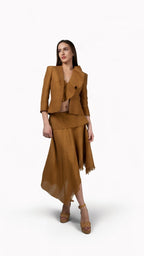 Blazer Hombreras Beige - Adriana Cobo
