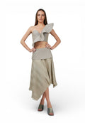 Falda Asimétrica Gris - Adriana Cobo || #variant_57824971686262,57824971719030,57824971751798,57824971784566,57824971817334,57765525553526,57765525586294,57765525619062,57765525651830,57765525684598