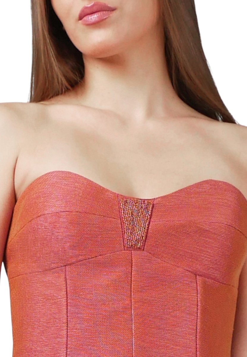 Minivestido Bustier Fresa - Adriana Cobo
