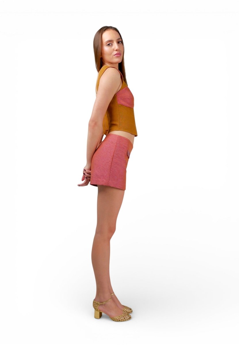 Pantalon Corto Tapas Beige - Adriana Cobo