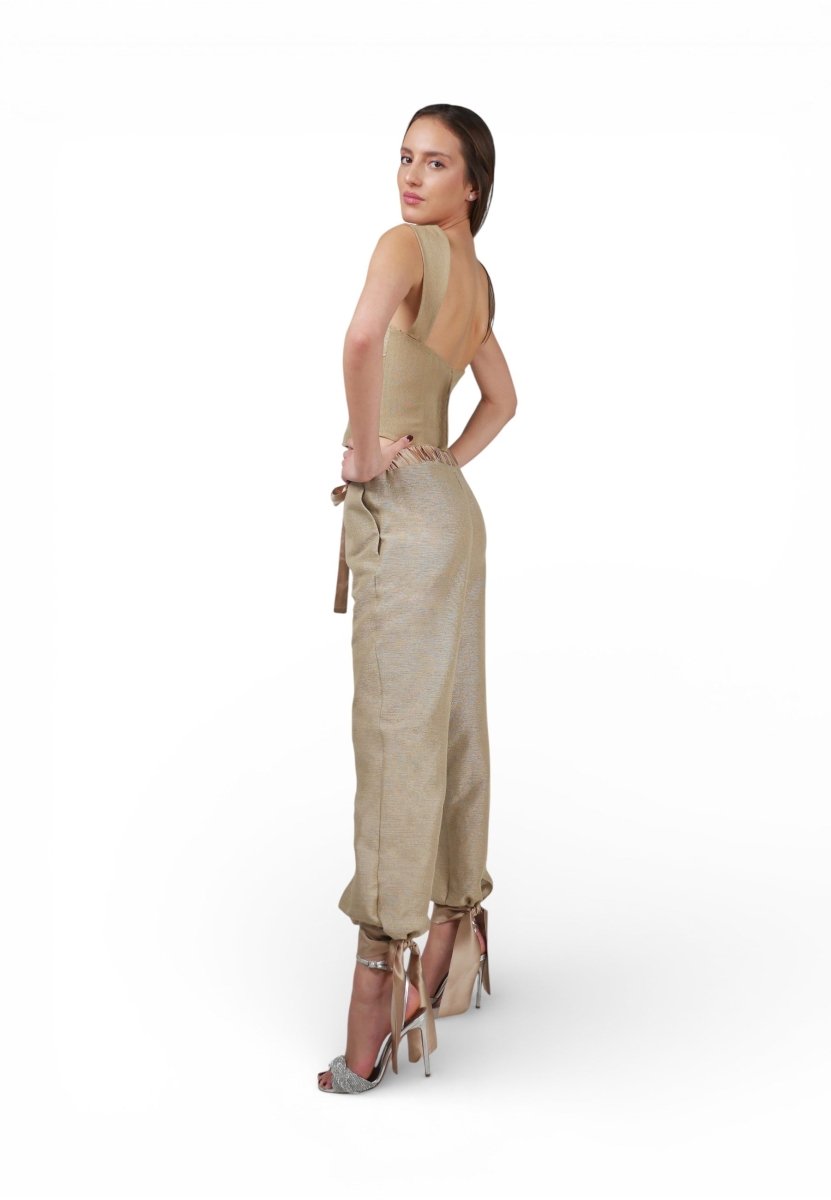 Top Bustier Beige - Adriana Cobo