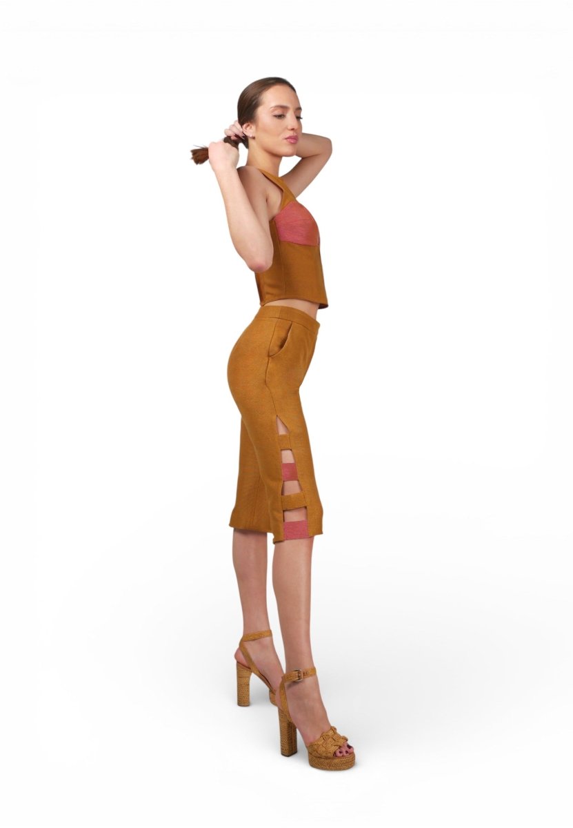 Top Bustier Beige - Adriana Cobo