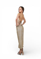 Top Satin Pañuelo Marfil - Adriana Cobo