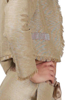 Torera Flecos Beige - Adriana Cobo